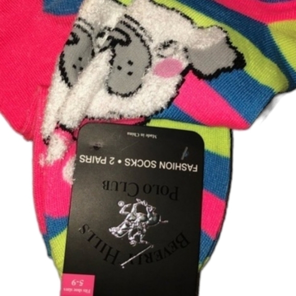 5/$13 Beverly Hills Polo Club girls socks. Size 5-9 New with tags - Picture 2 of 8